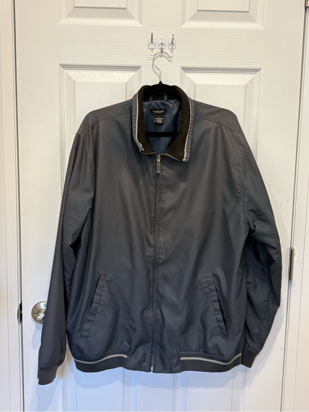 Van Heusen Men's Gray Zip-Front Lightweight Jacket #1206